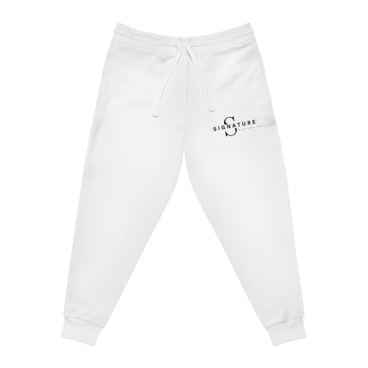 Signature White Joggers